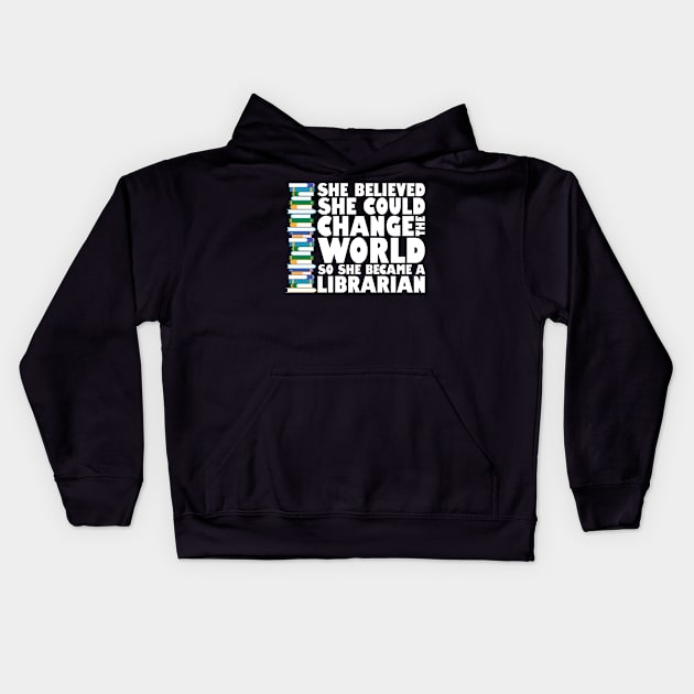 Woman Librarian Kids Hoodie by TheBestHumorApparel